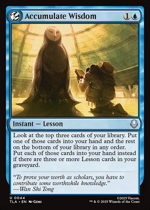 Accumulate Wisdom - 44 - MTG: Avatar The Last Airbender (TLA)