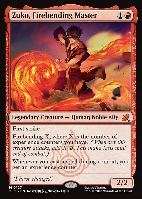 Zuko, Firebending Master - 127 Foil - MTG: Avatar Eternal (TLE)