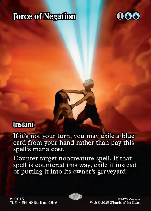 Force of Negation - 13 Borderless - MTG: Avatar Eternal (TLE)