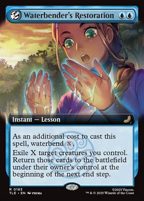Waterbender's Restoration - 183 Extended Art - MTG: Avatar Eternal (TLE)