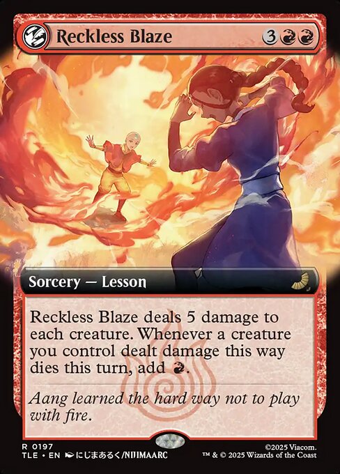 Reckless Blaze - 197 Extended Art - MTG: Avatar Eternal (TLE)
