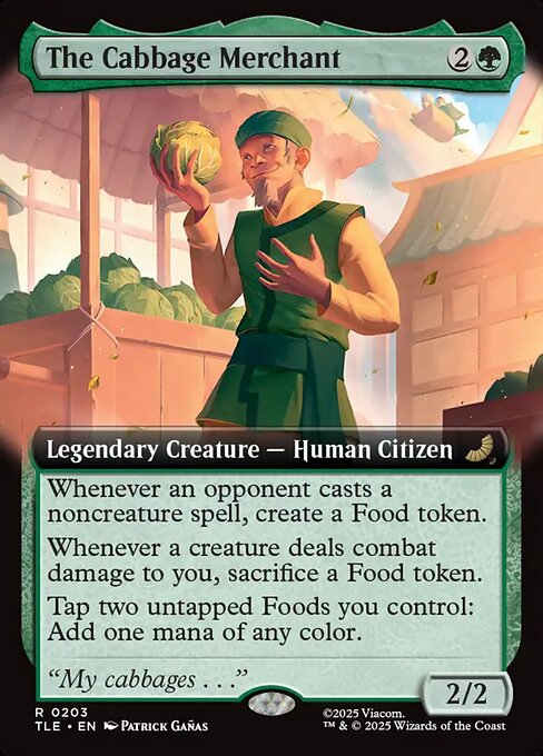The Cabbage Merchant - 203 Extended Art Foil - MTG: Avatar Eternal (TLE)