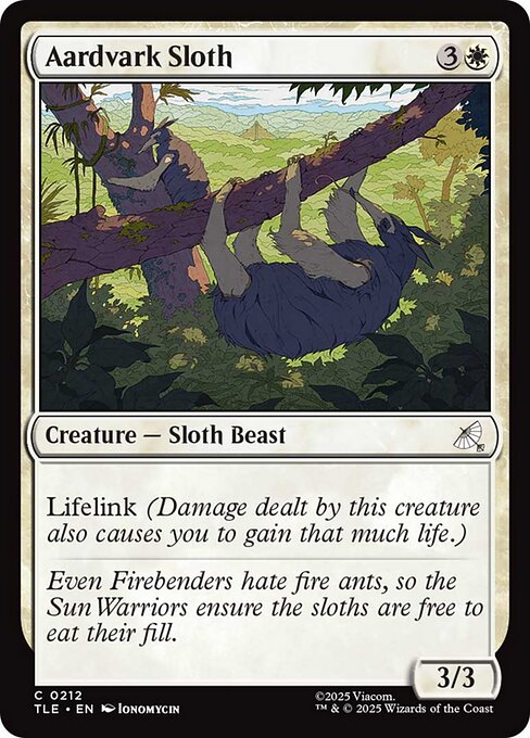 Aardvark Sloth - 212 Foil - MTG: Avatar Eternal (TLE)