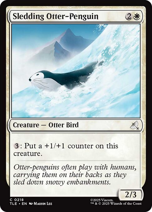 Sledding Otter-Penguin - 218 Foil - MTG: Avatar Eternal (TLE)