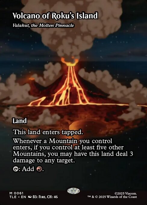 Volcano of Roku's Island - Valakut, the Molten Pinnacle - 61 Foil - MTG: Avatar Eternal (TLE)