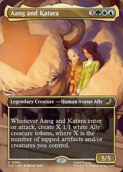 Aang and Katara - 69 Borderless - MTG: Avatar Eternal (TLE)