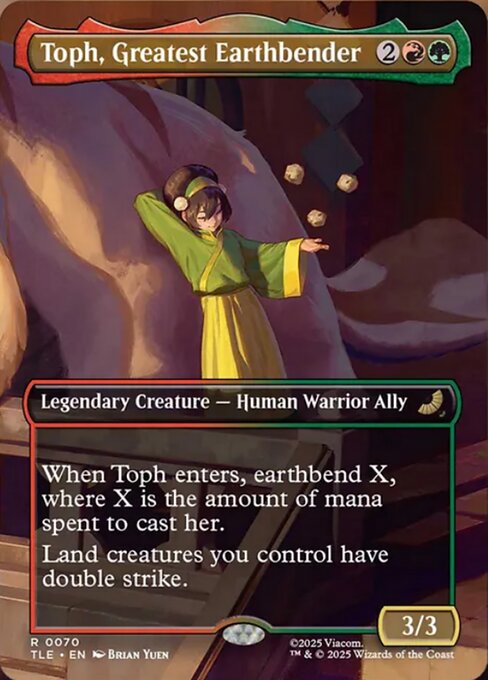 Toph, Greatest Earthbender - 70 Borderless - MTG: Avatar Eternal (TLE)