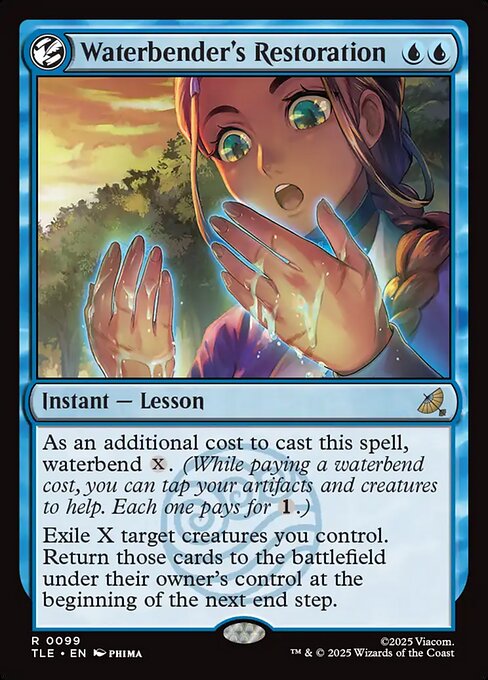 Waterbender's Restoration - 99 Foil - MTG: Avatar Eternal (TLE)