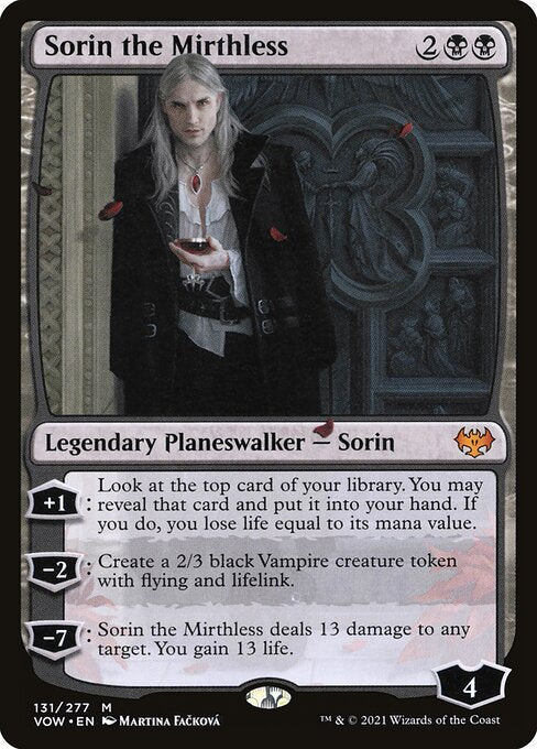 Image of Sorin the Mirthless Innistrad: Crimson Vow (vow) #131
