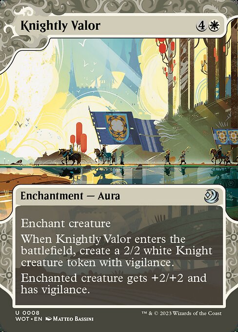 Image of Knightly Valor Wilds of Eldraine: Enchanting Tales (wot) #8